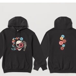 Donut skull hoodie gift him or her hoodie season